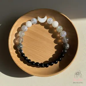Sofia Moon Phase Crystal Bracelet - Lunar Energy Bracelet Healing Crystal Jewelry - Cleanse Bracelet, Inner Peace