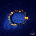 Natural Yooperlite Stone Beaded Bracelet UV Reactive Flame Gemstone 8mm Crystal Emberlite Gemstone